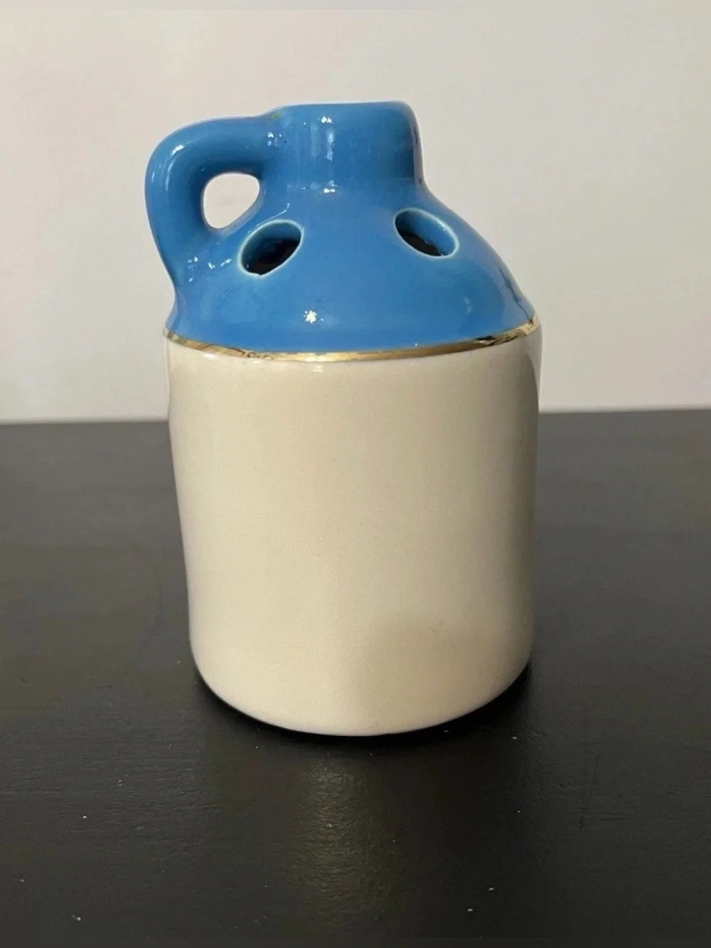 Vtg Pencil Holder Ceramic USA Adirondacks NY Tupper Lake Desktop MCM Souvenir